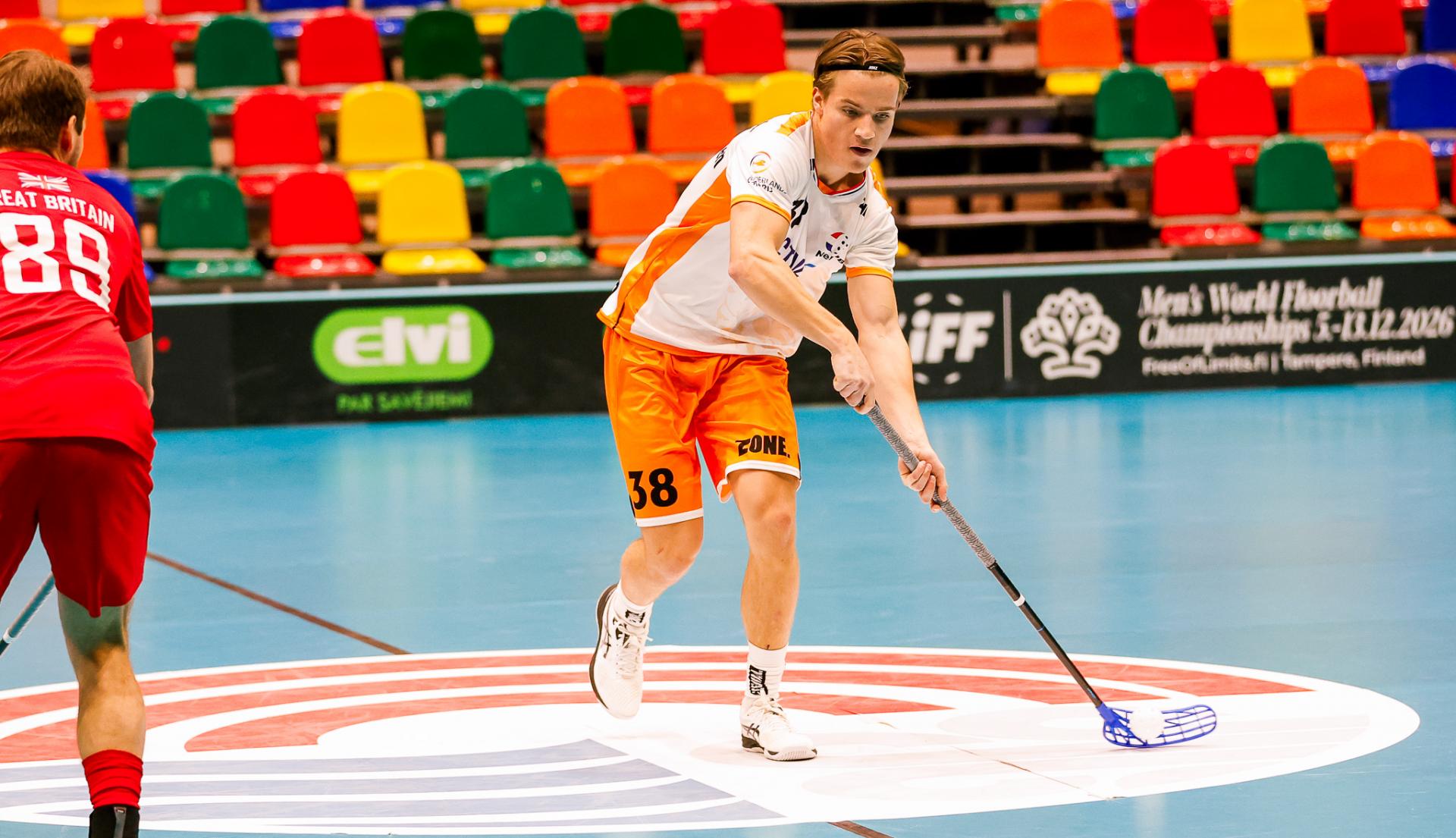 Bilder fra Liepājas Olimpiskais Centrs og VM-kvalifiseringen i 2026 mellom Storbritannia og Nederland 6. februar 2026.