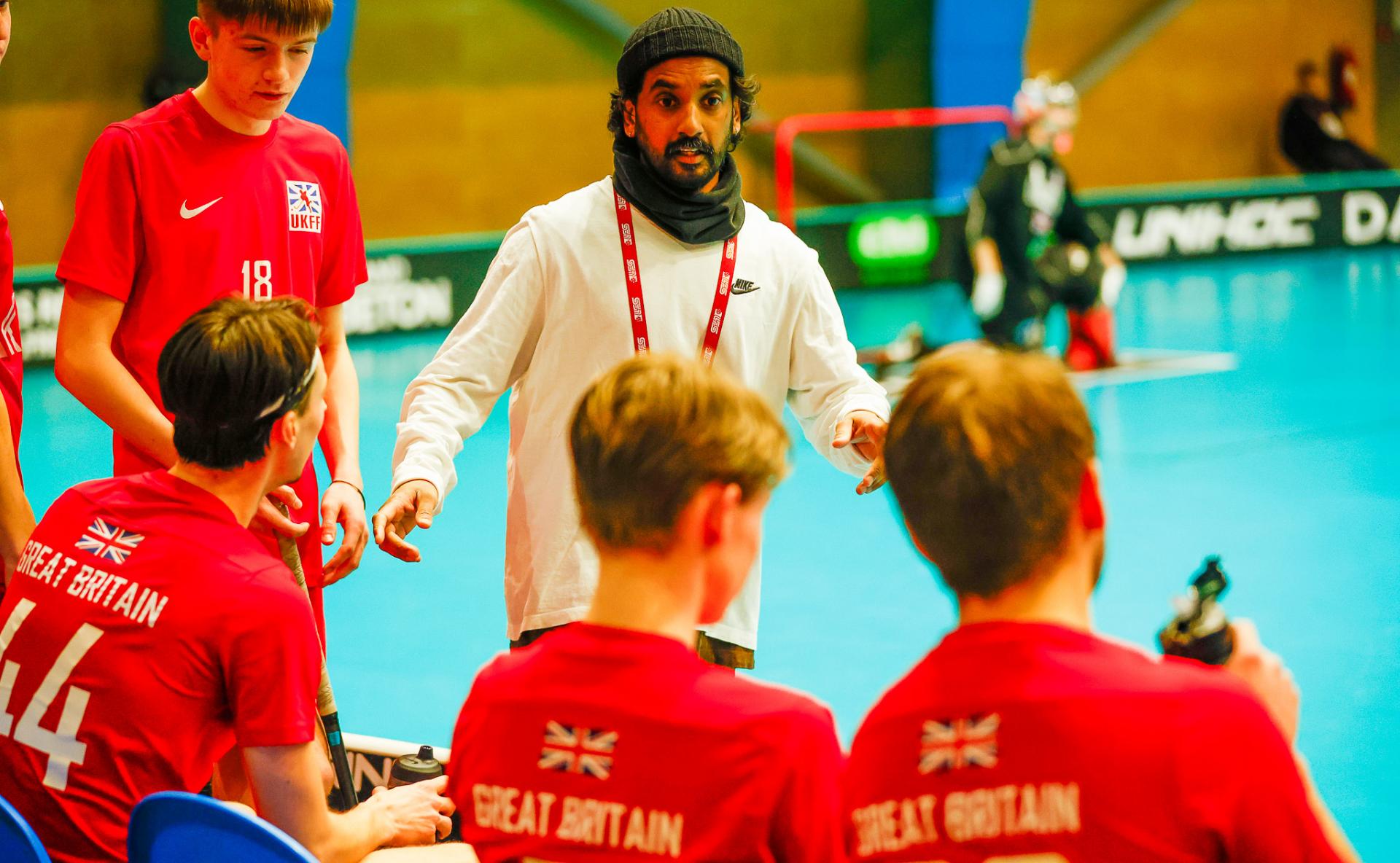 Bilder fra Liepājas Olimpiskais Centrs og VM-kvalifiseringen i 2026 mellom Storbritannia og Nederland 6. februar 2026.