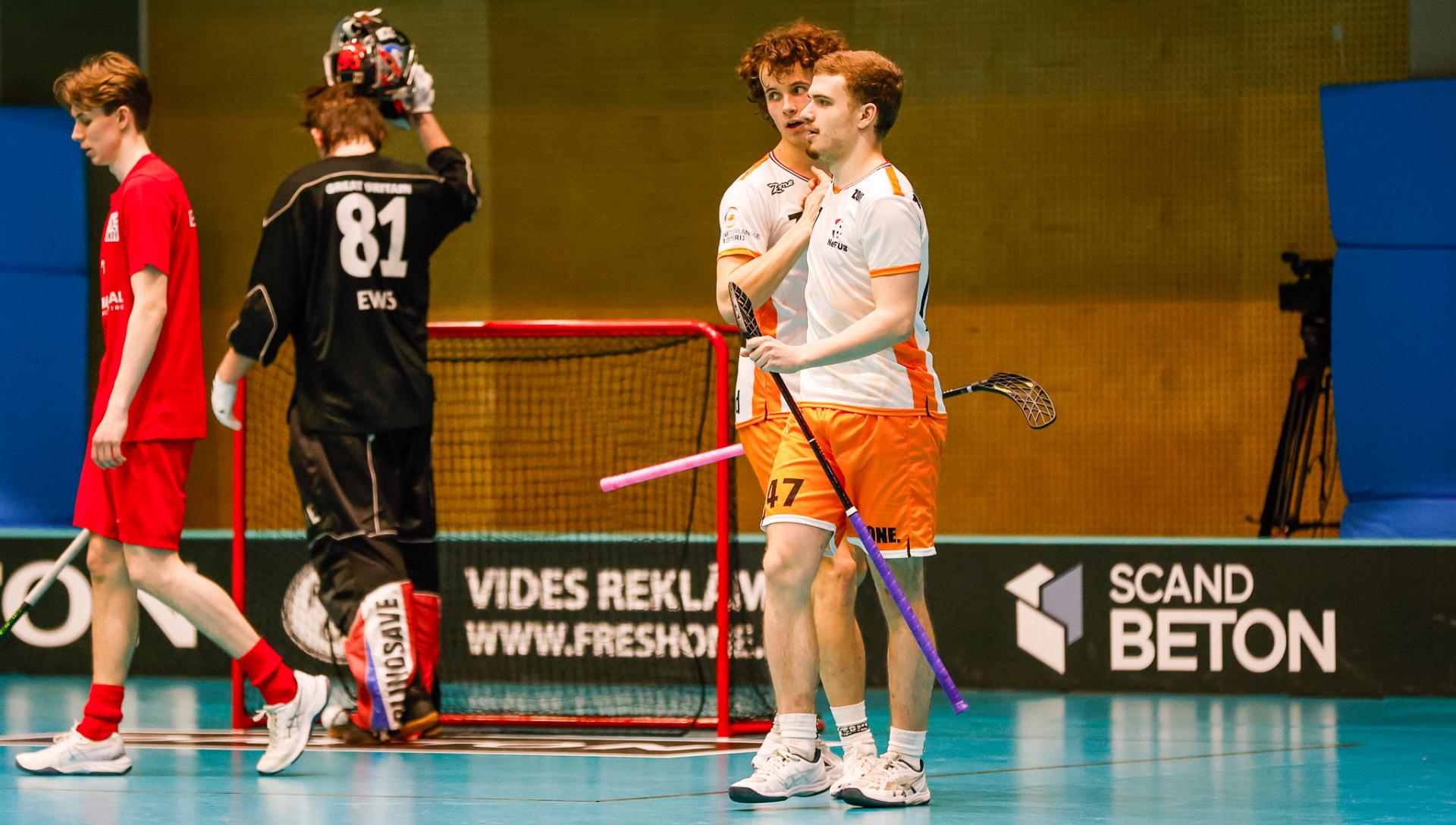 Bilder fra Liepājas Olimpiskais Centrs og VM-kvalifiseringen i 2026 mellom Storbritannia og Nederland 6. februar 2026.