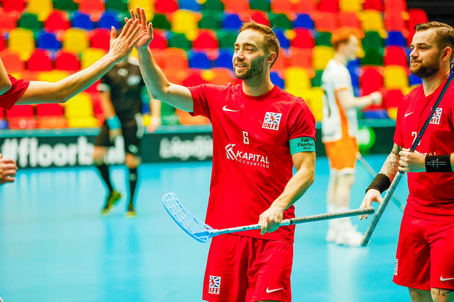 Bilder fra Liepājas Olimpiskais Centrs og VM-kvalifiseringen i 2026 mellom Storbritannia og Nederland 6. februar 2026.