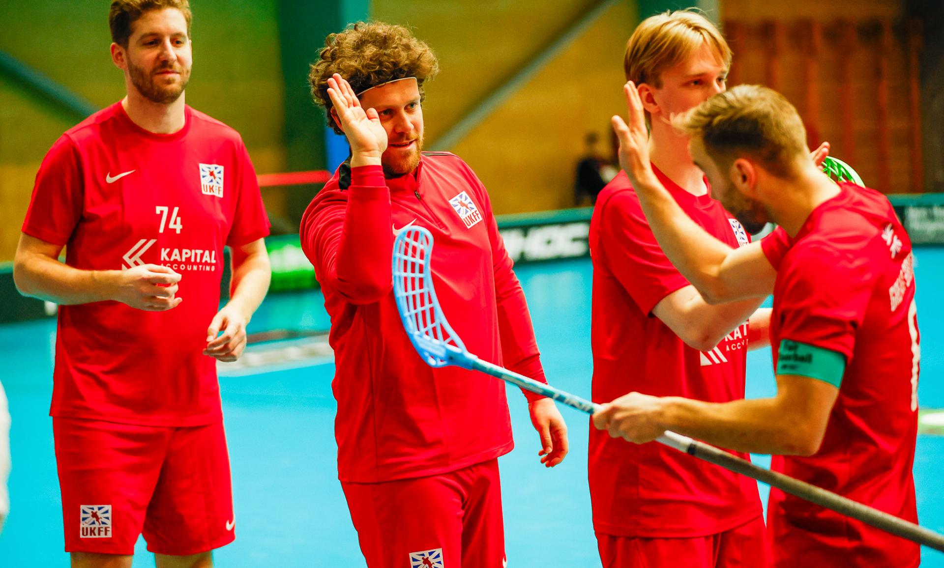 Bilder fra Liepājas Olimpiskais Centrs og VM-kvalifiseringen i 2026 mellom Storbritannia og Nederland 6. februar 2026.