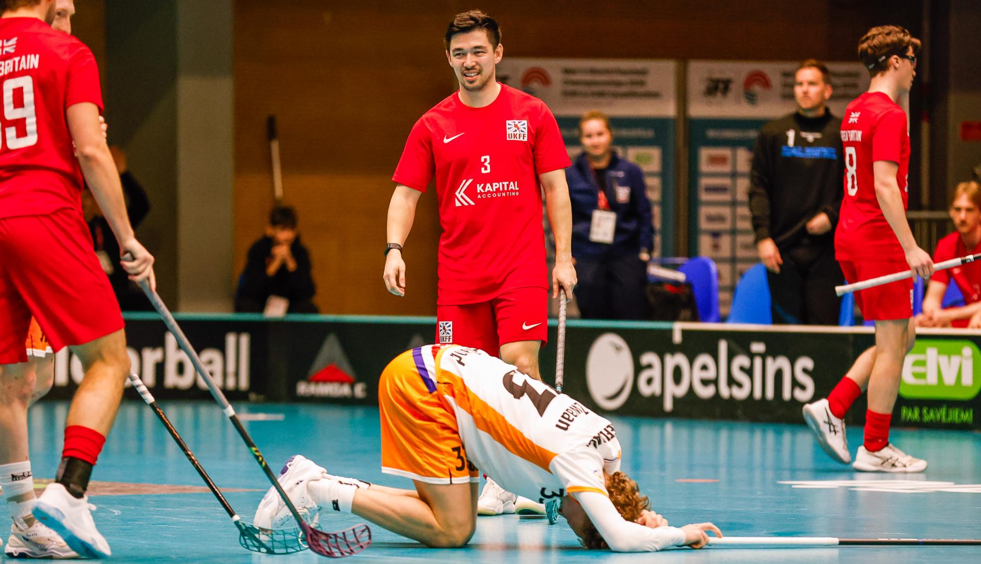 Bilder fra Liepājas Olimpiskais Centrs og VM-kvalifiseringen i 2026 mellom Storbritannia og Nederland 6. februar 2026.