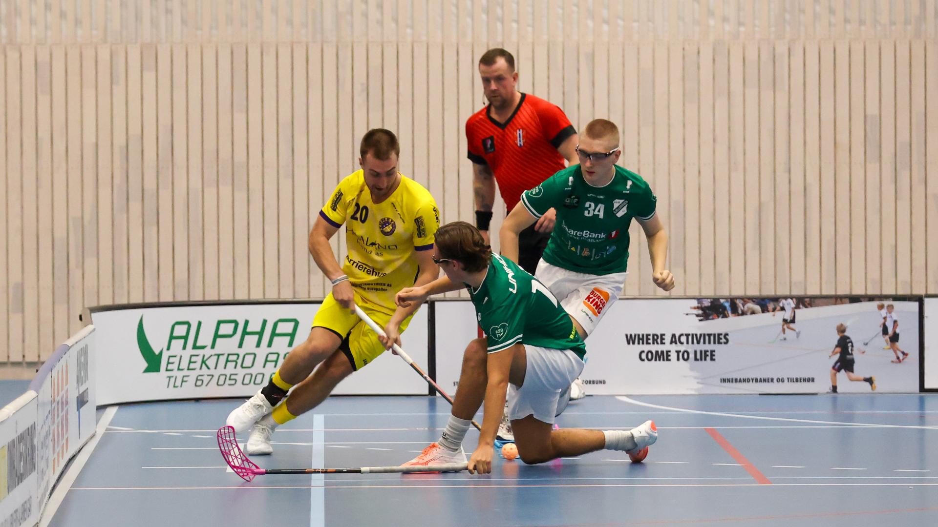 Bilder fra Slattumhallen og kampen mellom Gjelleråsen og Tunet i eliteserien for menn 2. oktober 2026.