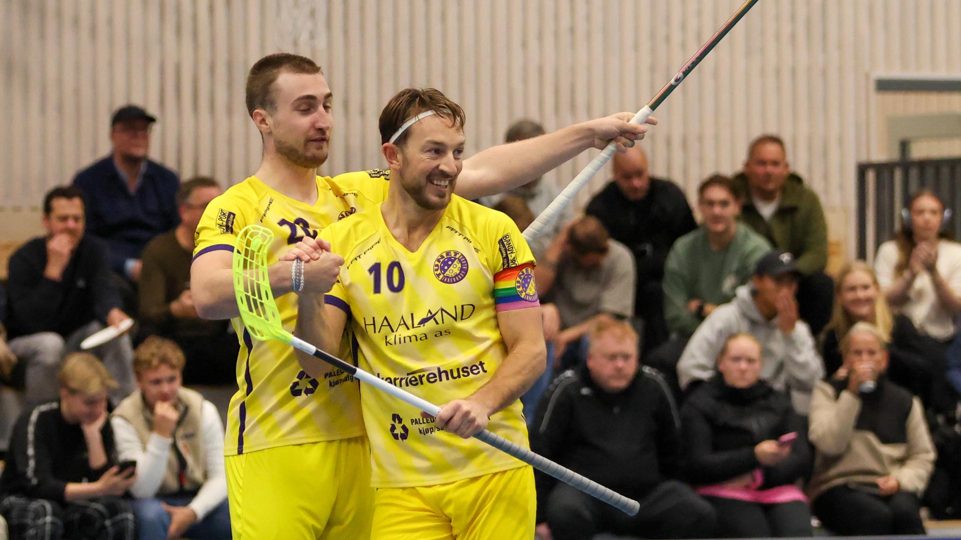 Bilder fra Slattumhallen og kampen mellom Gjelleråsen og Tunet i eliteserien for menn 2. oktober 2026.