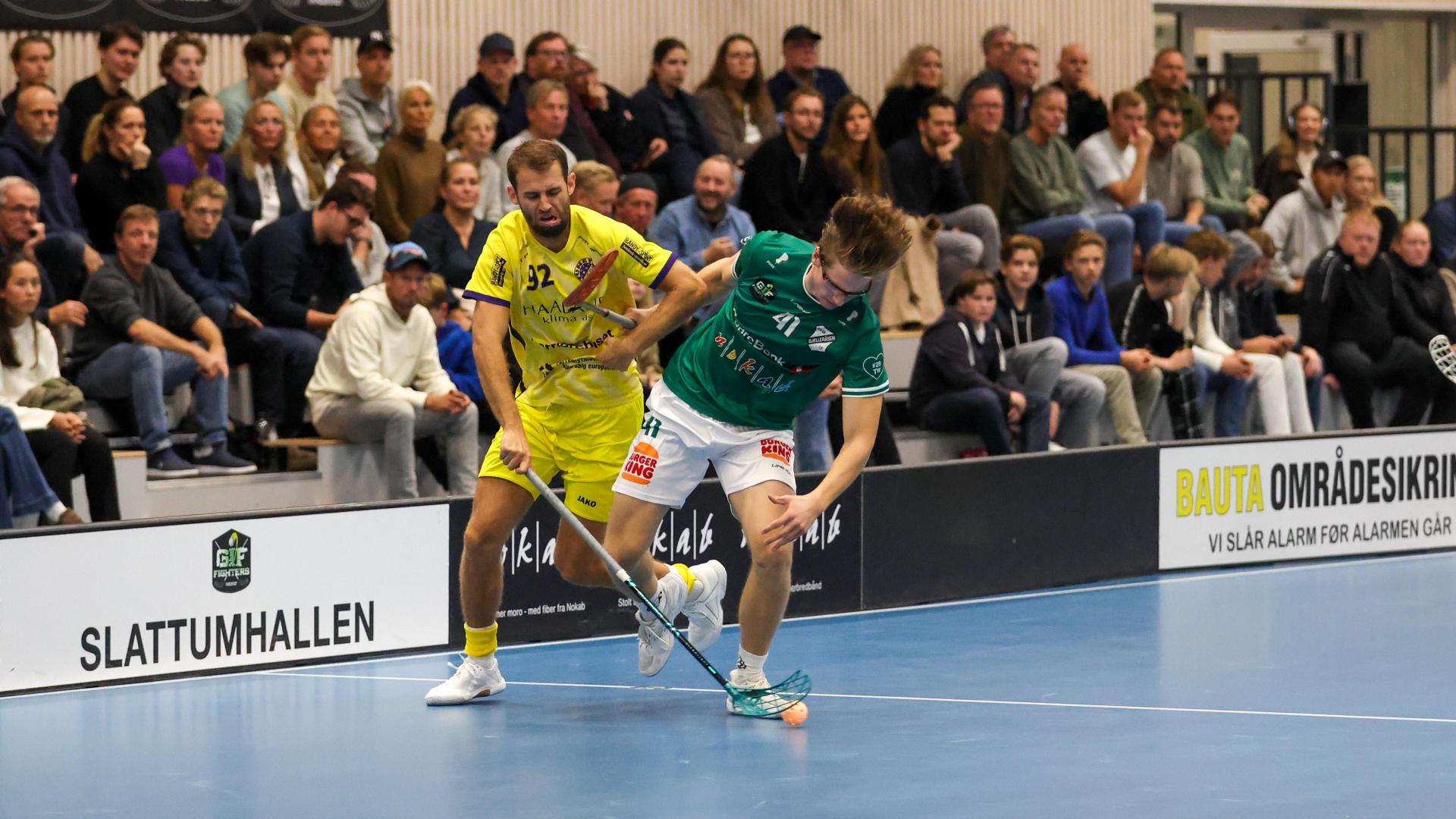 Bilder fra Slattumhallen og kampen mellom Gjelleråsen og Tunet i eliteserien for menn 2. oktober 2026.