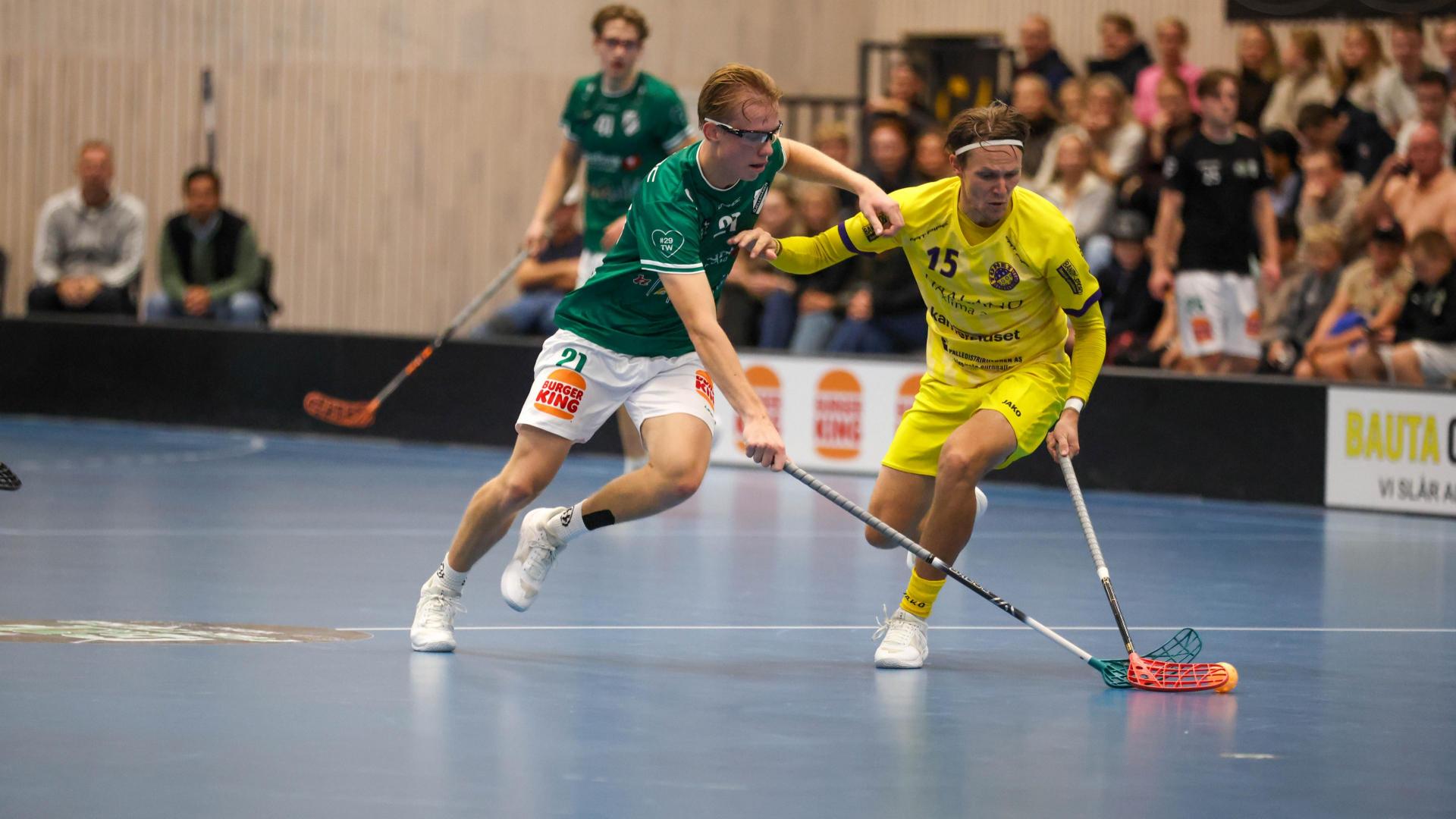 Bilder fra Slattumhallen og kampen mellom Gjelleråsen og Tunet i eliteserien for menn 2. oktober 2026.