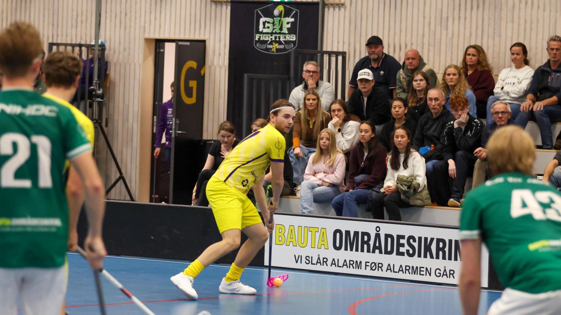Bilder fra Slattumhallen og kampen mellom Gjelleråsen og Tunet i eliteserien for menn 2. oktober 2026.