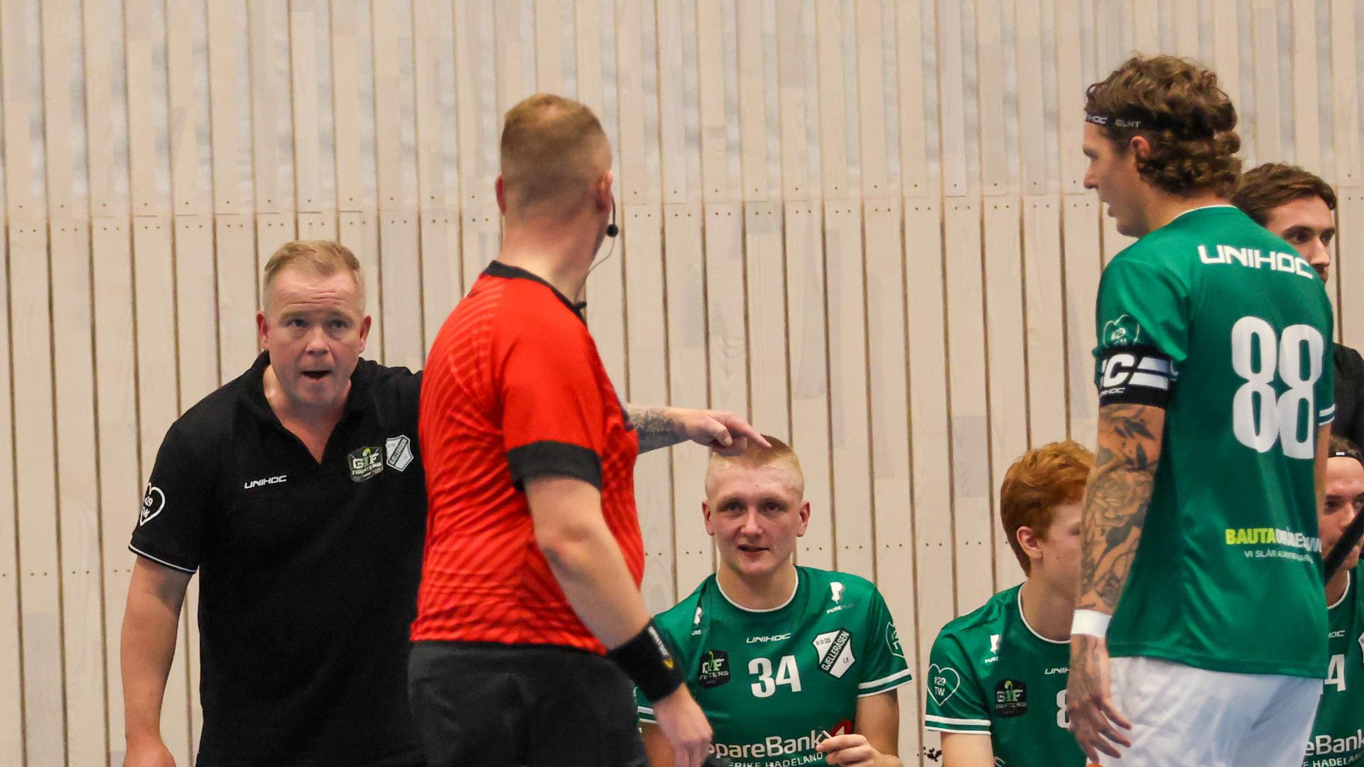 Bilder fra Slattumhallen og kampen mellom Gjelleråsen og Tunet i eliteserien for menn 2. oktober 2026.