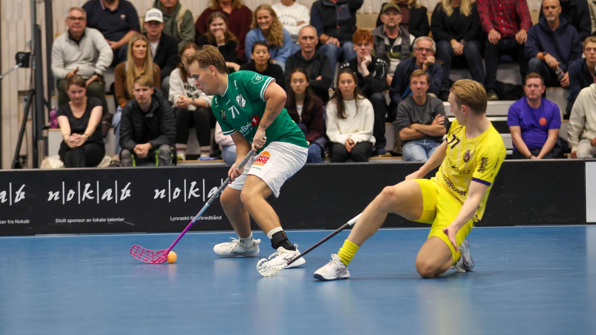 Bilder fra Slattumhallen og kampen mellom Gjelleråsen og Tunet i eliteserien for menn 2. oktober 2026.